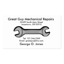 Mechanic Business Cards