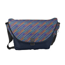 mechanic stripes blue pattern commuter bag