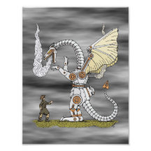 Mechanical Dragon Print Art Photo