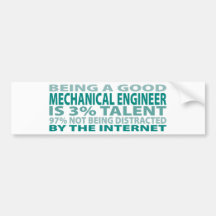 Mechanical Engineer 3% Talent Bumper Sticker