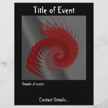 Mechanical Shell. Red and Grey Digital Art. Flyer
