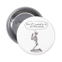 Med Student Skeleton Prayer Button