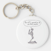 Med Student Skeleton Prayer Keychain