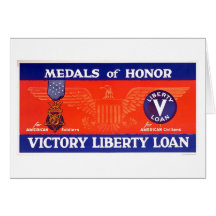 Medals of honour - Victory Liberty Loan Greeting Card