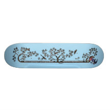 Mediaeval Birds and Leaves Skateboard Decks