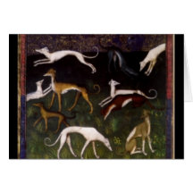 Mediaeval Greyhounds - Customised Card