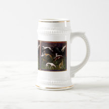 Mediaeval Greyhounds Fine Art Stein Coffee Mug