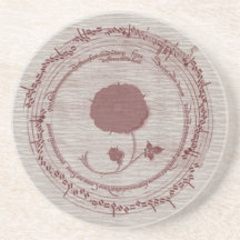 Mediaeval Manuscript Flower Beverage Coaster