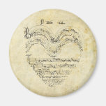 Mediaeval Manuscript Heart Magnets