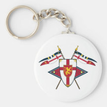 Mediaeval Shield and Flags Keychain