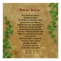 Mediaeval wedding Invitation Parchment-look