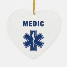 Medic Star of Life Christmas Tree Ornament