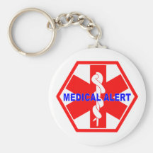 MEDICAL ALERT ID SYMBOL KEYCHAIN