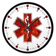 Medical Alert Symbol Wall Clock with