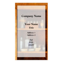 Medicine Cabinet with Asthma Medication Business Cards
