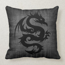 Medieval Black Velvet Cushion Throw Pillows