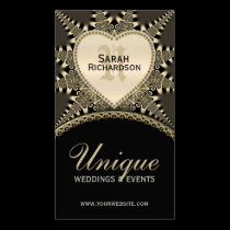 Medieval Vintage Gold Unique Wedding Business Card business cards