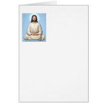 Meditating Jesus with Om Card