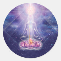 Meditator Round Sticker