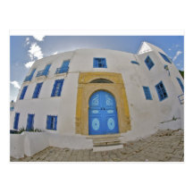 Mediterranean blue door post cards