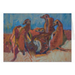 Meerkats at sunset - Art Card