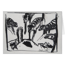 Meerkats mobbing Cobra - Art card