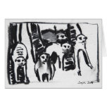 Meerkats war-dancing - Art card