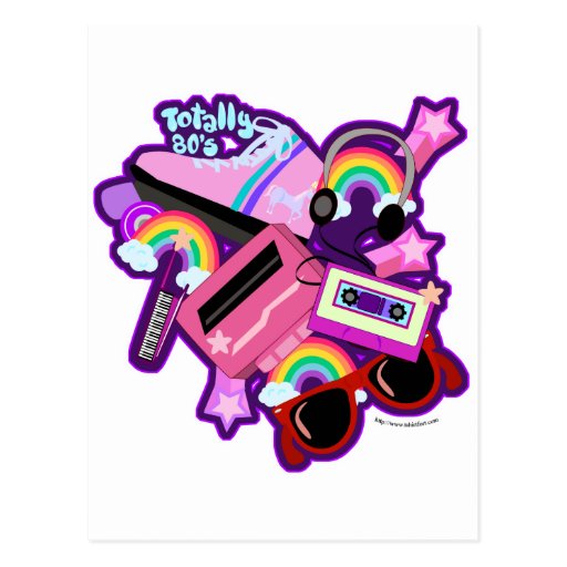 Mega 80's love post card