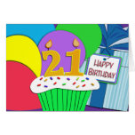Mega Happy 21st Birthday Card