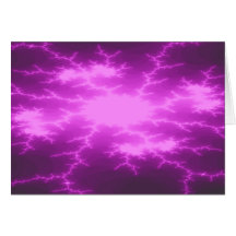 Mega Lightning Fractal Custom Greeting Card