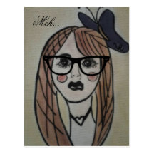"Meh" Postcard
