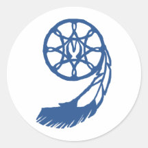 Meherrin dreamcatcher round sticker