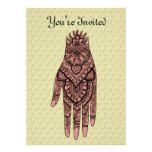Mehndi Hand Art Design Invitation