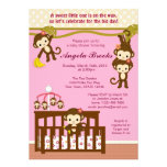 Melanie Monkey Baby Shower Invitations invitations