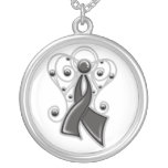 Melanoma Cancer Ribbon Angel In Memory Jewelry