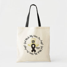 Melanoma God Made My Hero An Angel Canvas Bag
