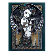 "Melita" Goth Tribal Fusion Dancer Angel Postcard