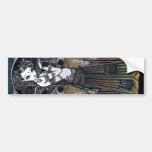 "Melita" Goth Tribal Fusion Dancer Angel Sticker Bumper Stickers