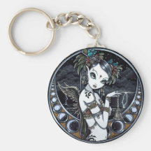 "Melita" Gothic Tribal Fusion Dancer Art Keychain