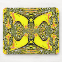Mellow Yellow Fractal Mousepad
