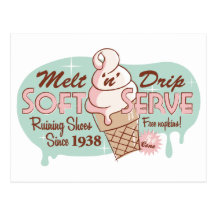 Melt 'n' Drip Soft Serve Ice Cream Postcard