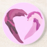 melting purple heart coaster