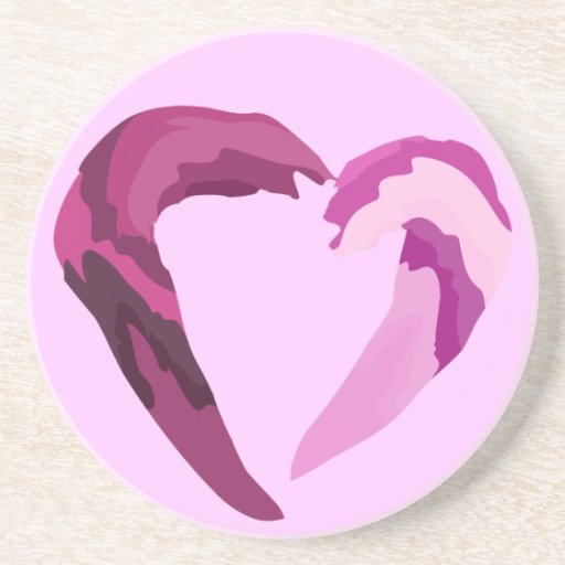 melting purple heart coaster