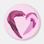 melting purple heart magnet