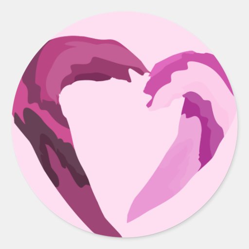 melting purple heart sticker