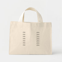 mememememememe, youyouyouyouyouyouyou canvas bags