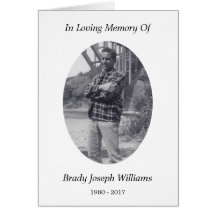 memorial card