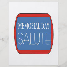 Memorial Day Salute Flyer Design