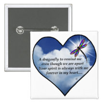 Memorial Dragonfly Poem Button