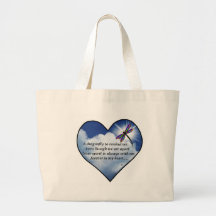 Memorial Dragonfly Poem Canvas Bag